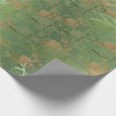 Romantisch, Aquamarin, Aquarell, Chic, floral Geschenkpapier (Ecke)