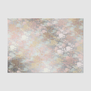 Romantisch, Aquamarin, Aquarell, Chic, floral Seidenpapier