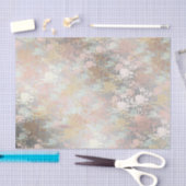 Romantisch, Aquamarin, Aquarell, Chic, floral Seidenpapier (Handwerk)