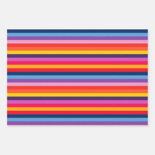 Romantisch bunt geschenkpapier set (Vorderseite)