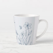 Romantisch elegant dusty blau milchtasse (Rechts)