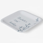 Romantisch elegant dusty blau pappteller (Gewinkelt)