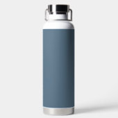 Romantisch elegant dusty blau trinkflasche (Rückseite)