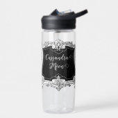 Romantisch, elegant französisch Gerahmt Personalis Trinkflasche (Links)