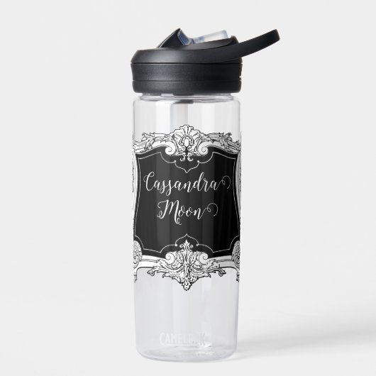 Romantisch, elegant französisch Gerahmt Personalis Trinkflasche (Links)