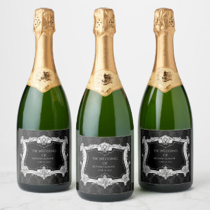 Romantisch, elegant französisch Gerahmt Schaumweinetikett