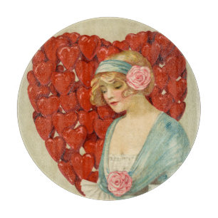 Romantisch Elegant Retro Valentinstag, John Winsch Schneidebrett