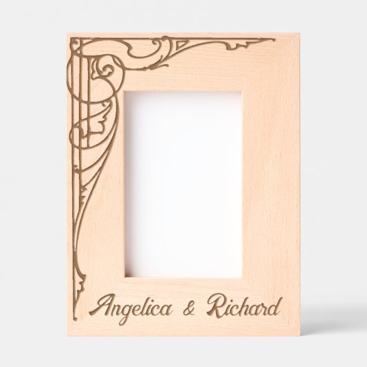 Romantisch, elegant, Verziert Geätzte Rahmen (Vorderseite)