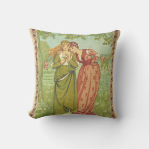 Romantisch Elegant Vintage Valentinstag, viktorian Kissen
