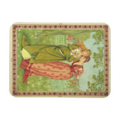 Romantisch Elegant Vintage Valentinstag, viktorian Magnet (Horizontal)