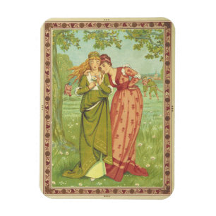 Romantisch Elegant Vintage Valentinstag, viktorian Magnet