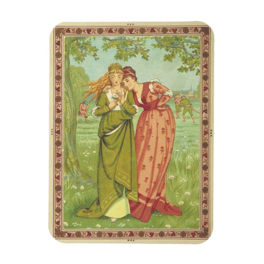 Romantisch Elegant Vintage Valentinstag, viktorian Magnet (Vertikal)