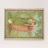Romantisch Elegant Vintage Valentinstag, viktorian Puzzle (Horizontal)