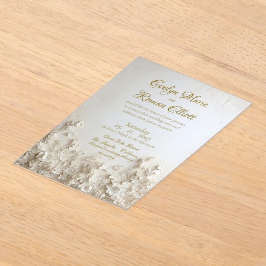 Romantisch elegante Mattierte Akryllische Einladun Acryleinladungen (Ablage )