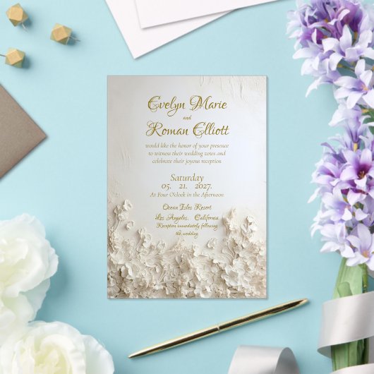 Romantisch elegante Mattierte Akryllische Einladun Acryleinladungen (In Situ (Hochzeit))