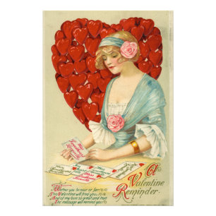 Romantisch Elegantes Retro-Valentinstagsbild, John Fotodruck
