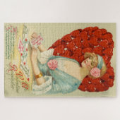 Romantisch Elegantes Retro-Valentinstagsgruß, John Puzzle (Horizontal)