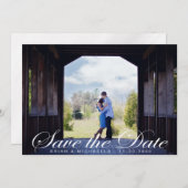 Romantisch Elegantes Script ⎥ Foto Save the Date (Vorne/Hinten)