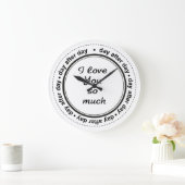 Romantisch für ihn, sie, ich Liebe dich Große Wanduhr (Zuhause)