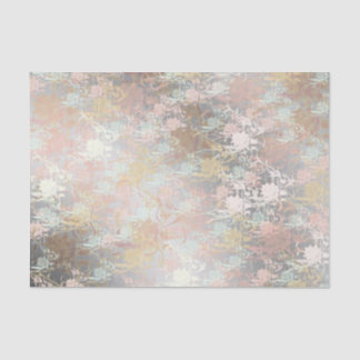 Romantisch, Gold, Türkis,, Aquarell, Chic, Floral Seidenpapier