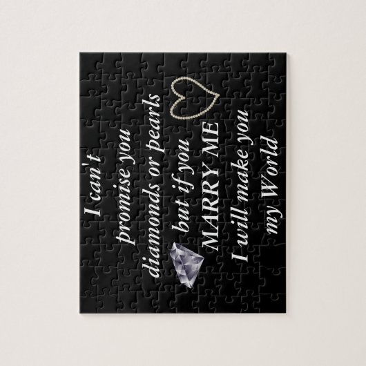 Romantisch heiraten Sie mich Gedicht Puzzle (Vertikal)