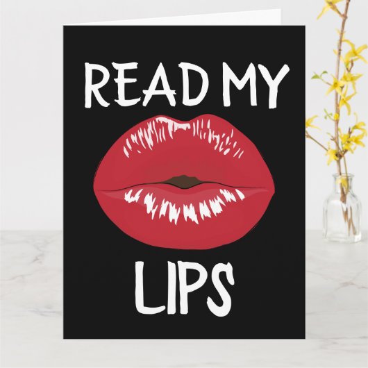 ROMANTISCH I LIEBE SIE ROTEN LIPS KARTEN FÜR IHN (Gelbe Blume)