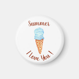 Romantisch Ich liebe dich Eiscreme Geburtstag Magnet