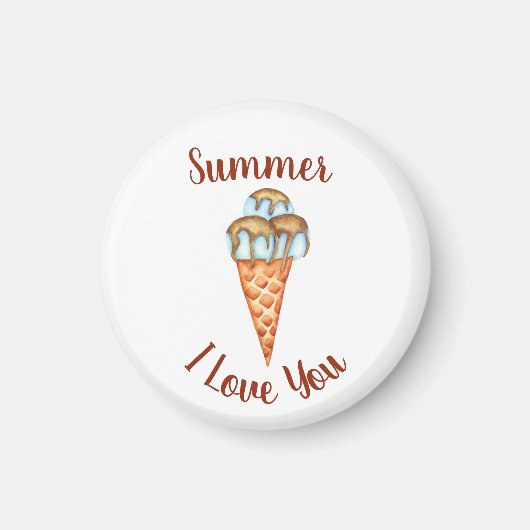 Romantisch Ich liebe dich Eiscreme Geburtstag Magnet (Vorne)