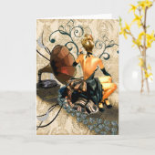 romantisch karte (Gelbe Blume)