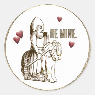 Romantisch - Meins Mittelalterkunst 3D Valentinshe Runder Aufkleber