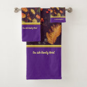 Romantisch modern mit Herbstblättern Bath To Badhandtuch Set (Insitu)