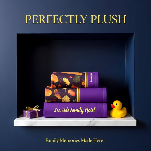 Romantisch modern mit Herbstblättern Bath To Badhandtuch Set