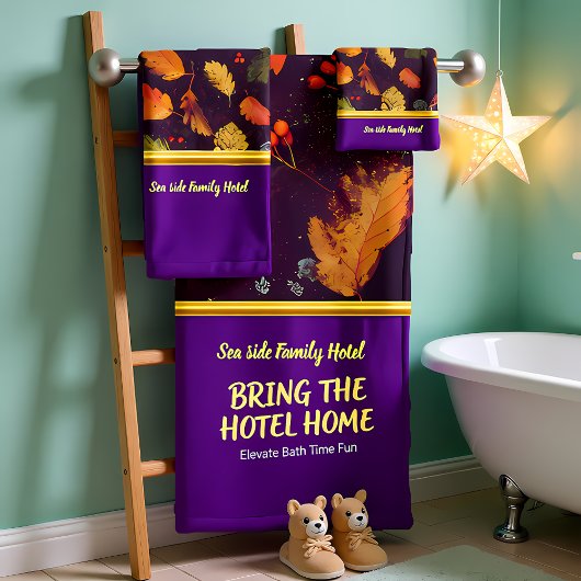 Romantisch modern mit Herbstblättern Bath To Badhandtuch Set