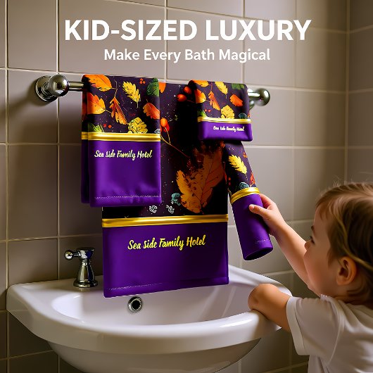 Romantisch modern mit Herbstblättern Bath To Badhandtuch Set