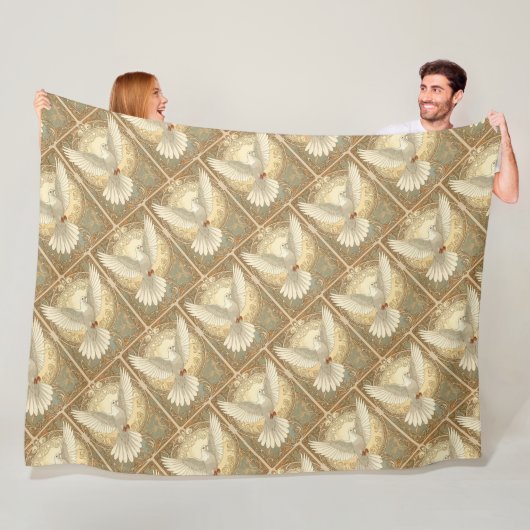 Romantisch Nostalgische Friedens-Taube Fleecedecke (Beispiel)