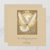 Romantisch nostalgische Friedens-Tauben-Grußkarte Feiertagskarte (Vorne/Hinten)