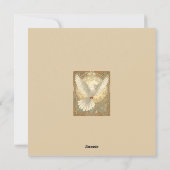 Romantisch nostalgische Friedens-Tauben-Grußkarte Feiertagskarte (Rückseite)