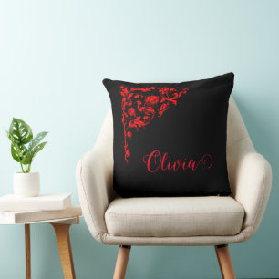 Romantisch, personalisiert im Vintage-Stil Kissen