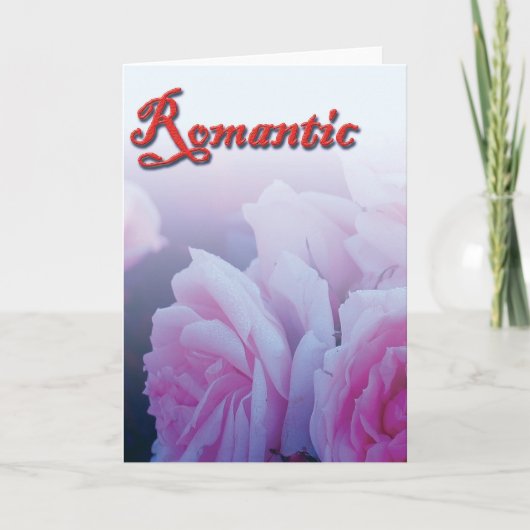 Romantisch, Rose Feiertagskarte (Vorderseite)