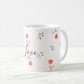 Romantisch rote verwischte rosa Rosen Liebe Kaffeetasse (VorderseiteRechts)