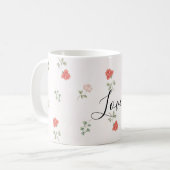 Romantisch rote verwischte rosa Rosen Liebe Kaffeetasse (Vorderseite Links)