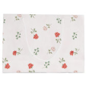Romantisch roter Blush-Rosa Rosen Liebe Große Geschenktüte (Rückseite)
