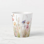 Romantisch, rustikal, Wildblume motiviert Milchtasse (Vorderseite)