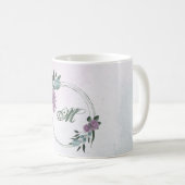 romantisch staubig lila & blau floral kaffeetasse (VorderseiteRechts)