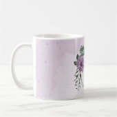 romantisch staubig lila & blau floral kaffeetasse (Links)