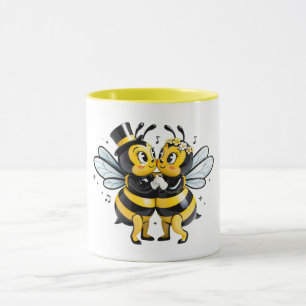 Romantisch tanzende Bienen Tasse
