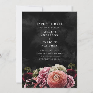 Romantisch und Moody Pink   SAVE THE DATE