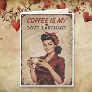 Romantisch und Süß Ich liebe dich   Kaffeewitz Karte