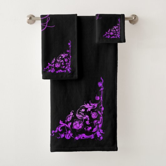 Romantisch, Vintag Personalisiert Badhandtuch Set (Insitu)