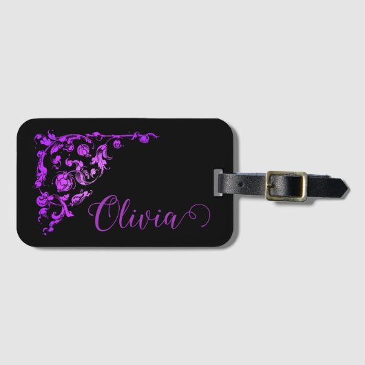 Romantisch, Vintag Personalisiert Gepäckanhänger (Vorderseite (Horizontal))